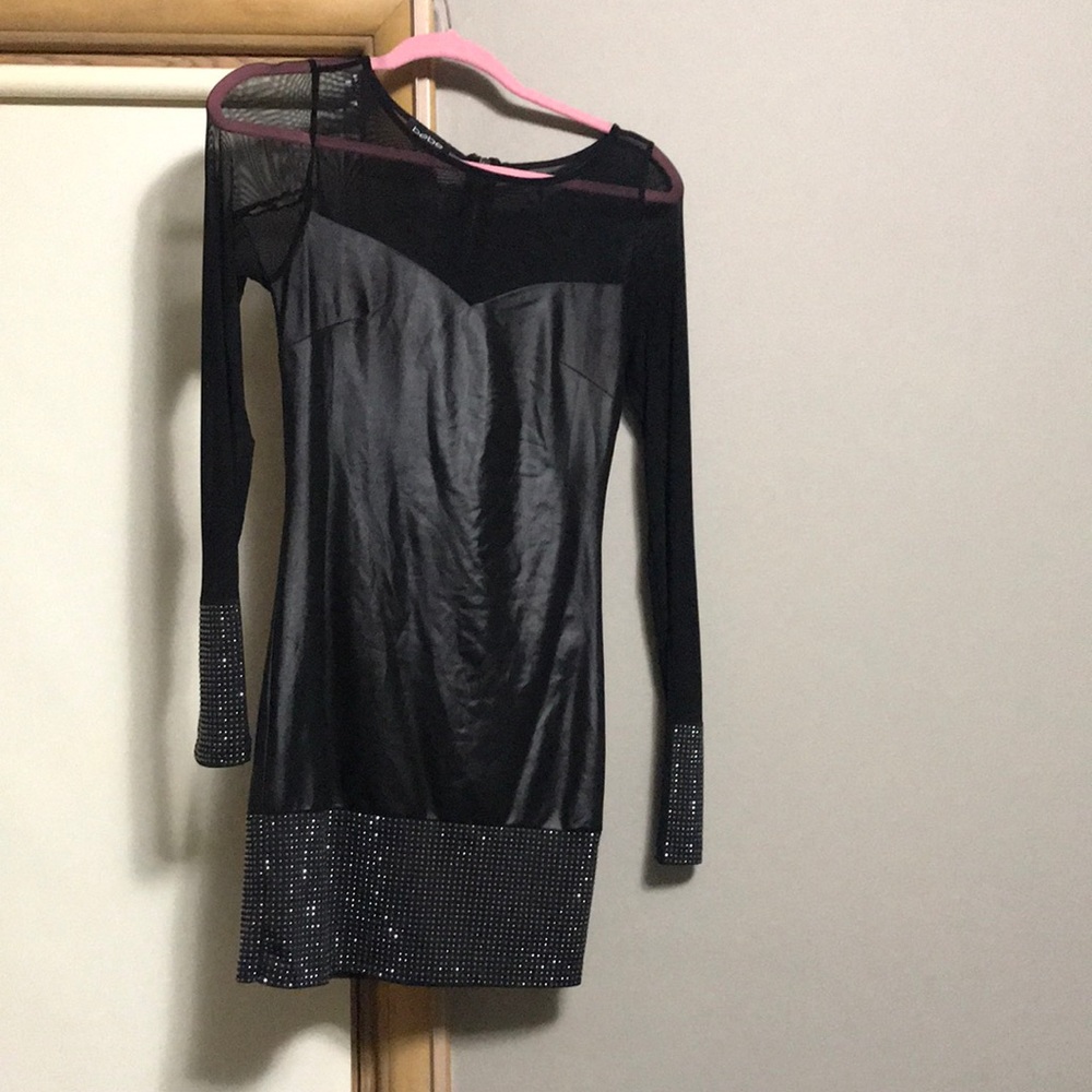 Bebe black bodycon dress